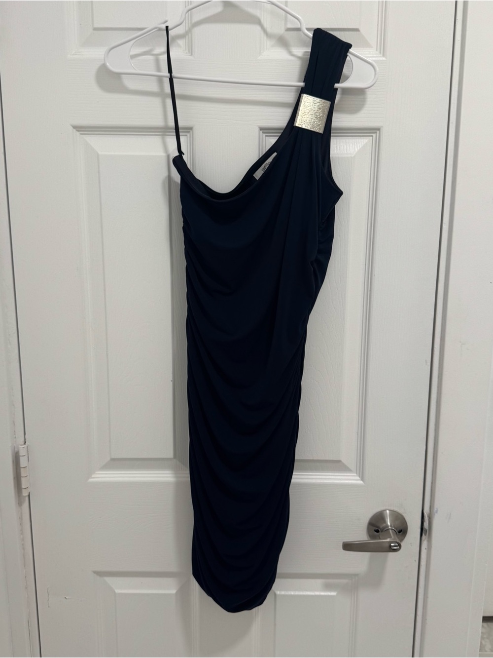 Sweet Storm Navy One-Shoulder Dress